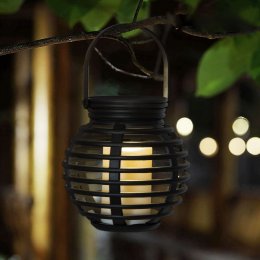 LED-es szolár lámpa (gyertyafény, felakasztható, melegfehér)