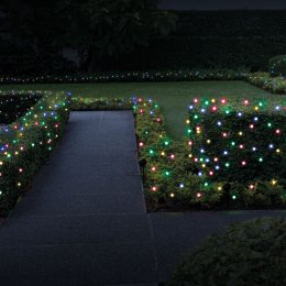 LED-es szolár fényfüzér (50 db színes LED, 2 funkció)