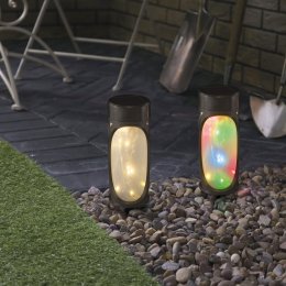 LED-es szolár lámpa - MicroLED (melegfehér + RGB)