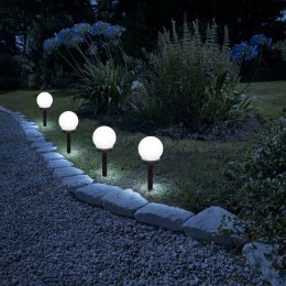 LED-es szolár lámpa (leszúrható - gömb alakú, hidegfehér)