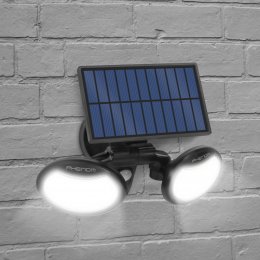 Mozgásérzékelős szolár reflektor - forgatható fejjel - 2 COB LED (55283)