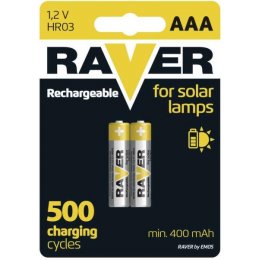 RAVER NiMH akkumulátor solar lámpához HR03 (AAA) 2db/bliszter